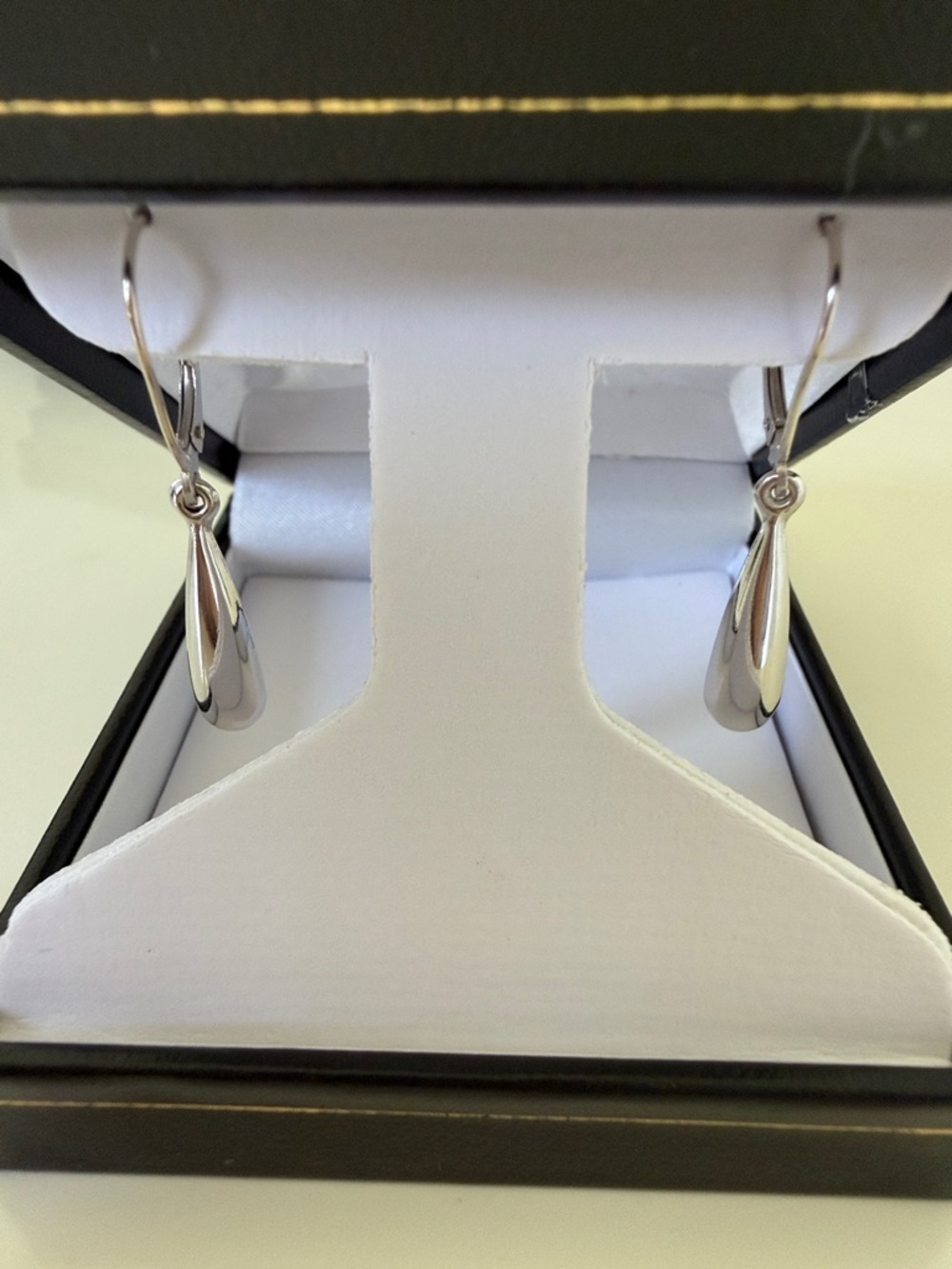 Silver Teardrop Dangle Earrings - Silver